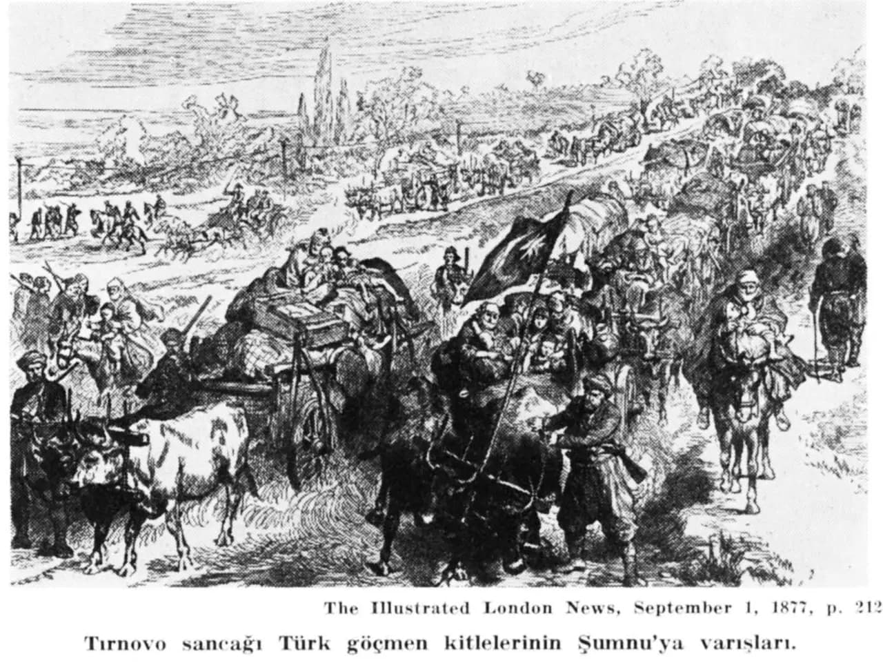 1877-78 Osmanlı Rus Savaşında, Tırnova sancağından göç eden Türkler, Şumnu yolunda